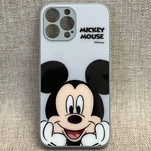 Mickey Mouse Liquid Glass Case in Blue Color for iPhone 13 Pro Max